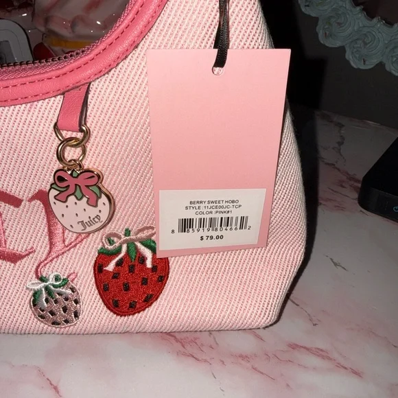 Juicy Couture Berry Sweet Hobo Purse - Picture 10 of 11